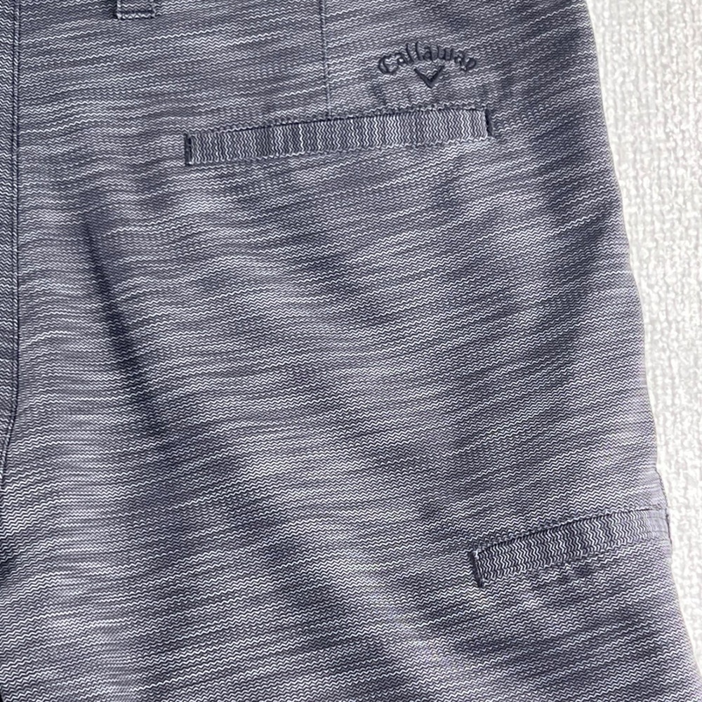 Callaway Mens Golf Shorts Charcoal Heather Textured Performance Stretch‎ Size 36 - Picture 7 of 10